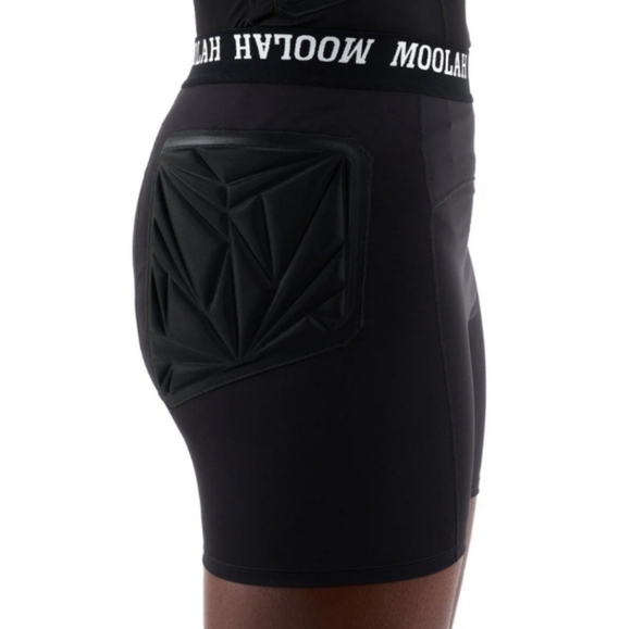 Moolah Workout Set Black Padded Compression Shorts & Top Size Large NWT - Picture 7 of 14